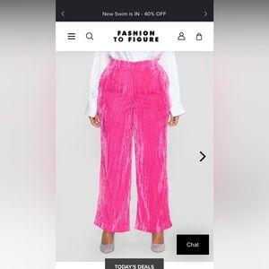 FTF Vana Wide Leg Velvet Pants